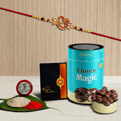 Rakhi For Brother Set Of 1 with Chocolate Magic (K1_552_CM), 100 Grams