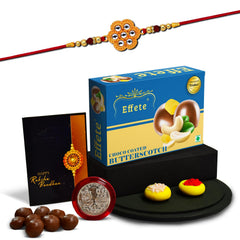 Rakhi (K1_531_BS32) & Chocolate Butter Scotch 32gm, Rakhi & Chocolate for brother, Rakhi with chocolate, rakhi with gift, Rakhi Combo, Set of 1 Rakhi, Chocolate