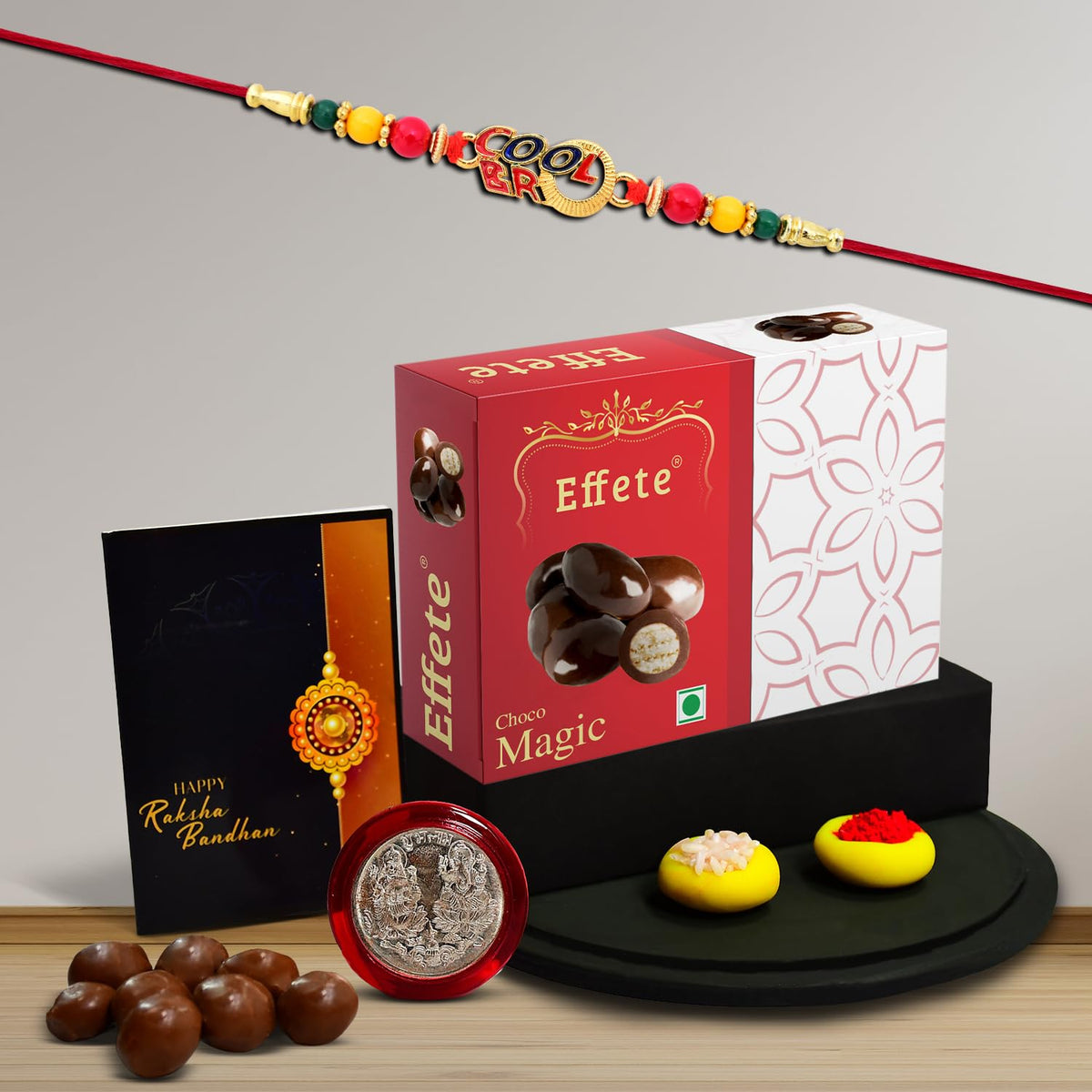 (K1_406_EM32) Rakhi Combo & Chocolate Magic 32gm| Rakhi & Chocolate for brother | Fancy Rakhis for men stylish | rakhi with gift | Rakhi Combo | Set of 1 | Chocolate