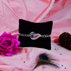 Rakhi for Brother Set of 1 with Dish, Silver Coin & Greeting Card, Rakhi for Brother and Bhabhi, Rakhi with Gift for Brother, Rakhi for Kids, Rakhi Set, Rakhi Combo (K1_C11_AA3)
