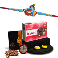 Rakhi Combo (K1_876_CM32) & Chocolate Magic 32gm with Pooja Coin & Greeting Card, kids rakhi with gift, rakhi combo for kids, rakhi gift for kids, kids rakhi combo, Rakhi Gift Hamper, rakhi for kids boy, rakhi set of 1