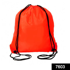 Backpack with drawstring closure and SKU code.