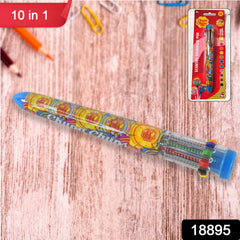 Kids 10-in-1 Colour Pens Ballpoint Pen Set for Kids (1 Pc)