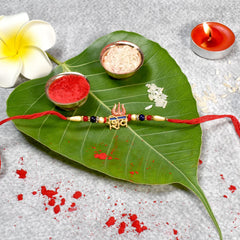 Rakhi For Brother Set Of 1 with Silver Color Pooja Coin (K1_271_EM)