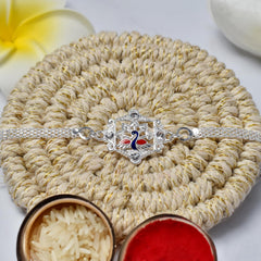 Peacock Rakhi Bracelet For Brother Set Of 1 With Chocolate Combo