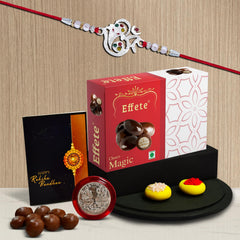 Rakhi (K1_A8_EM32) & Chocolate Magic 32gm | Rakhi Combo with card and chocolate | chocolates gift | Rakhi & Chocolate for brother | rakhi with gift | Set of 1 Rakhi