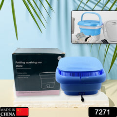 7271  Mini Washing Machine Foldable Mini Washer with Drain Basket Portable Washing Machine Foldable for Laundry Travel Camping RV Baby Clothes