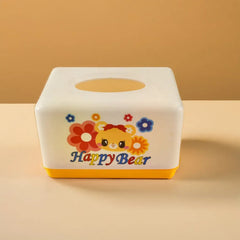 Modern Plastic Tissue Paper Holder & Napkin Dispenser For Office, Living Room, Bedroom, Night Stand & Desk