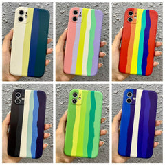 Rainbow Soft Print Case For Iphone