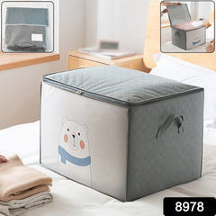 Clothes Storage Bag with Zipper & Handles