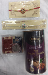 Designer Rakhi Duo with Butterscotch Choco Dry Fruits & Raksha Bandhan Gift Combo