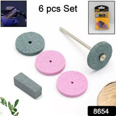 Mini Abrasive Wheel, Quickly Change Stone Mounted Grinding Wheel (6 Pcs Set)