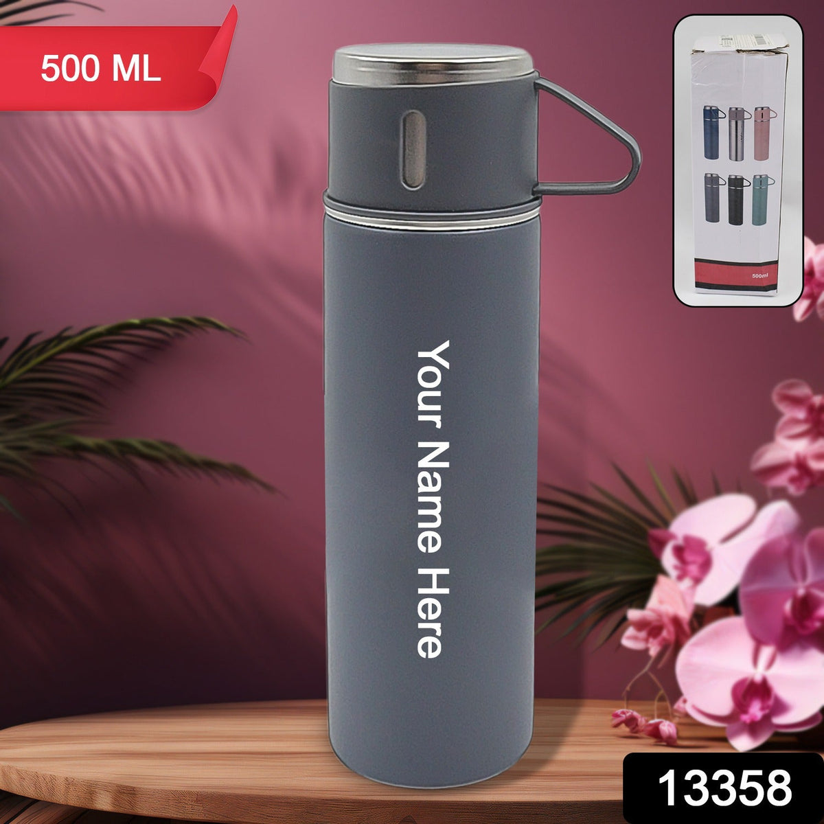 Customized / Personalized Stainless Steel Vacuum Insulated Water Bottle (500 ML)