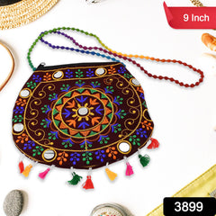 Handcrafted Cotton Embroidered Shoulder Bag / Purse for Girls & women (1 Pc / 9 Inch)