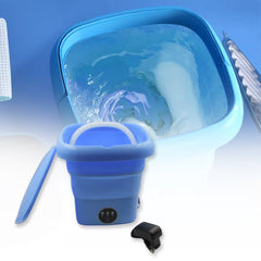 7271  Mini Washing Machine Foldable Mini Washer with Drain Basket Portable Washing Machine Foldable for Laundry Travel Camping RV Baby Clothes