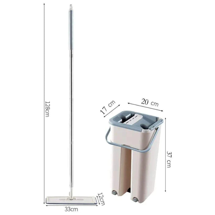 1150  Heavy Quality Floor Mop, Free Squeeze Microfiber Flat Spin Mop 360 Flexible Mop Head, Flat Mop for Floor Clean (MOQ :- 24pc)