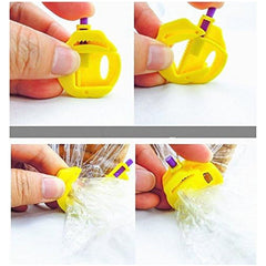 4287 2 Pc Round Shape Bag Clip Fruit Snacks Magnetic Seal Bag Clip Food Snack Seal Bag Clips Kids Kitchen Tool Plastic Clip