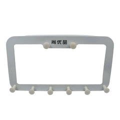 7573 Multi-Function Metal Door Hook, Clothes Hook Rack Easy Installation, No Drilling Required, for Hanging Hook Rack Rail, Extra Long Coat Hanger Wall Mount for Clothes, Jacket (8 Hook)