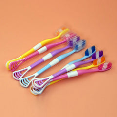 6150 8 Pc 2 in 1 Toothbrush Case widely used in all types of bathroom places for holding and storing toothbrushes and toothpastes of all types of family members etc. DeoDap
