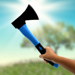 0652  Gardening Tools 787Gm Hatchet Axe Fiberglass Body Rubberized Handle Wood Cutting Axe, Camping Axe, Safety Axe