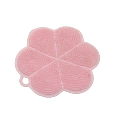 7215 Multifunction Silicone Sponge Dish Washing Kitchen Scrubber, Dishwashing Brush Silicone Kitchen Brush Flower Shape Cleaning Brushes for Home Restaurant Easy Cleaning Tool Heat-Resistant Mat Kitchen Home Gadgets (1 Pc)