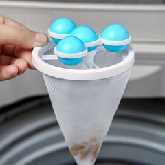 12604 Laundry Ball Floating Pet Fur Lint Hair Catcher Household Reusable Washing Machine Floating Lint Mesh Bag Hair Filter Net Pouch Washing Lint Hair Remover Net, Mesh Bag Dryer (1 Pc)