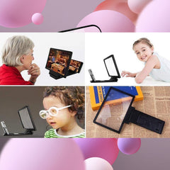 12501 3D Phone Screen Magnifier Video Screen Amplifier Expander Holder Bracket for Mobile Phone Screen Zoom Display (1 Pc)