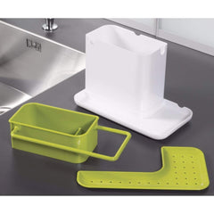 2155A Plastic 3-in-1 Stand for Kitchen Sink Organizer Dispenser for Dishwasher Liquid DeoDap