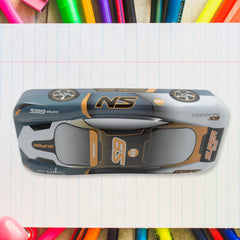 4255 Car Shape Metal Compass Box, Pencil Case for Kids Stationery Compass Box, Stationery Gift for School Kids Compass, Pencil Box, Birthday Return Gift for Kids (1 Pc)