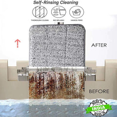1150  Heavy Quality Floor Mop, Free Squeeze Microfiber Flat Spin Mop 360 Flexible Mop Head, Flat Mop for Floor Clean (MOQ :- 24pc)