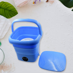7271  Mini Washing Machine Foldable Mini Washer with Drain Basket Portable Washing Machine Foldable for Laundry Travel Camping RV Baby Clothes