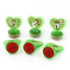4804 Unique Cartoon character Heart Shape Stamps 6 pieces for Kids Motivation and Reward Theme Prefect Gift for Teachers, Parents and Students (Multicolor) DeoDap