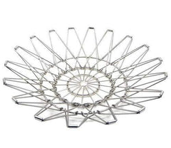 3040 Multipurpose Fruit Basket Stainless Steel Wire Bowl Foldable Basket for Vegetable / Fruits / Dining DeoDap