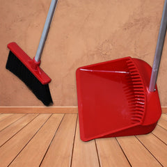 7871 Broom and Dustpan Cleaning Set Long Handled Dustpan and Brush Handle Dust Pan Broom Sweeper Long Handle Broom and Dustpan Set for Kitchen, Home, Lobby Schools, Hospital etc.