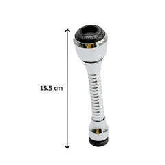 0527  Flexible 360 Degree Stainless Steel Faucet Turbo Flex Sprayer Water Extender for Easy Clean Sink Water Saving Extension Jet Stream Spray Setting Faucet for Kitchen/Bathroom