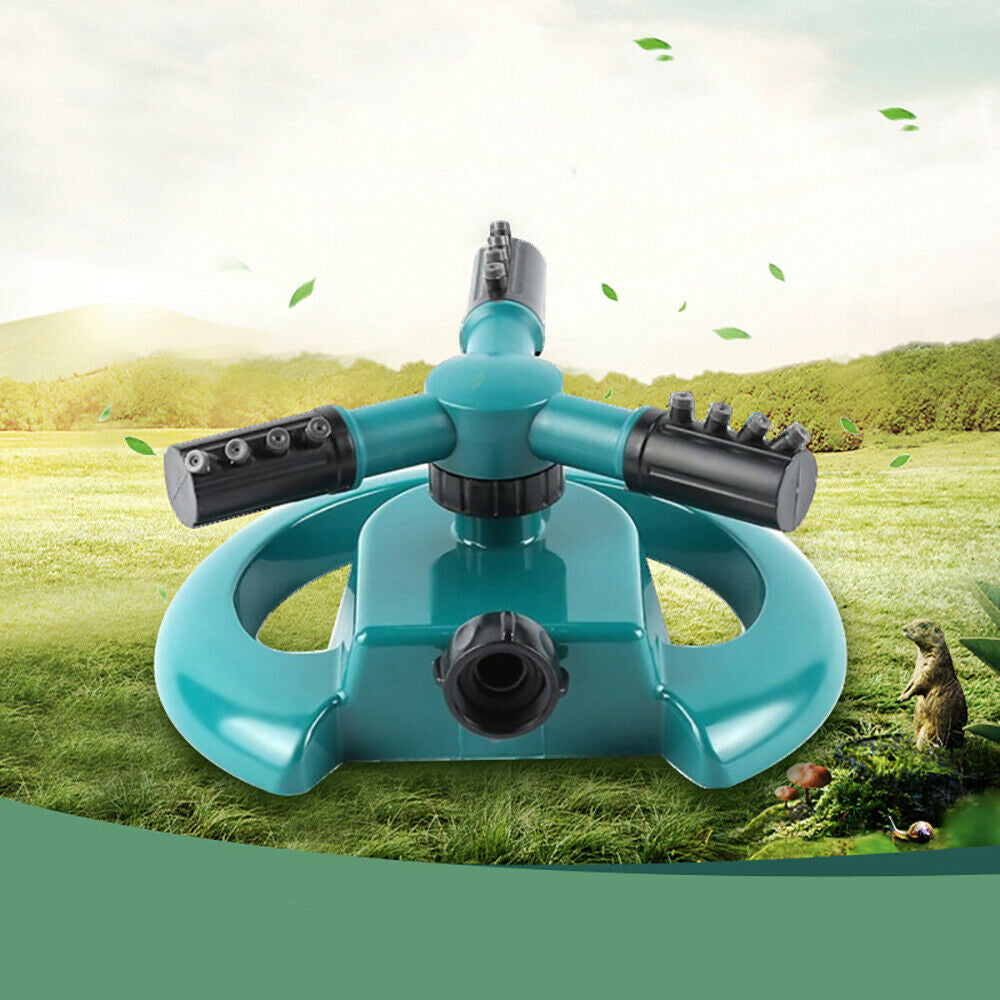 1677 3 Arm 360???ø Sector Rotating Water Sprinkler Garden Pipe Hose Irrigation Yard DeoDap