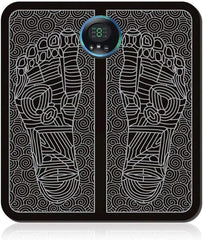 12616 Remote Control Massage, USB Foot Massager, Electric EMS Foot Massage Machine, Rechargeable Portable Folding Automatic with 8 Mode 19 Intensity, 15 Minute Auto Run for Legs, Body, Hand Therapy