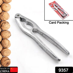 9357 SMALL WALNUT CRACKER, LUXURY DIE CAST STAINLESS ALLOY NUT CUTTER WALNUT CLAMP PLIER PORTABLE SMART WALNUT AKHROT HOUSEHOLD OPEN CORE PLIERS FOR ALL NUTS