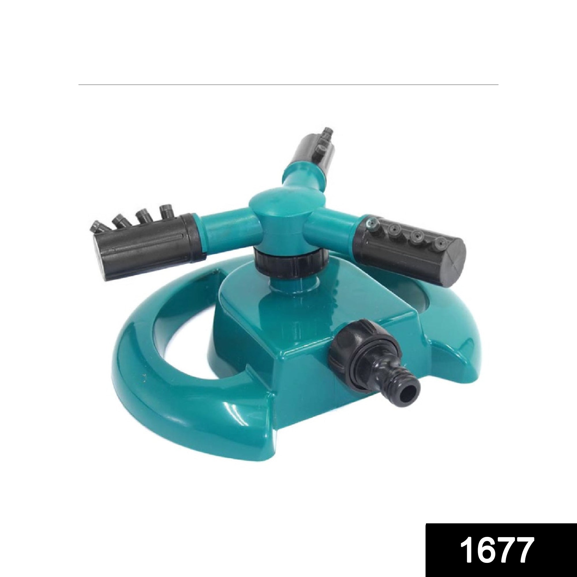 1677 3 Arm 360???ø Sector Rotating Water Sprinkler Garden Pipe Hose Irrigation Yard DeoDap