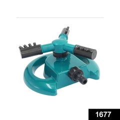 1677 3 Arm 360???ø Sector Rotating Water Sprinkler Garden Pipe Hose Irrigation Yard DeoDap