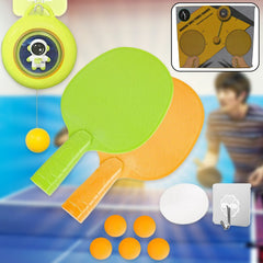 17640 Portable Indoor Hanging Table Tennis with Five Ball, Table Tennis Self Training Set