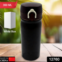 12760 Stainless Steel Water Bottle Leak Proof, Rust Proof, Hot & Cold Drinks, Gym Sipper BPA Free Food Grade Quality, Steel fridge Bottle For office / Gym / School (350 ML)
